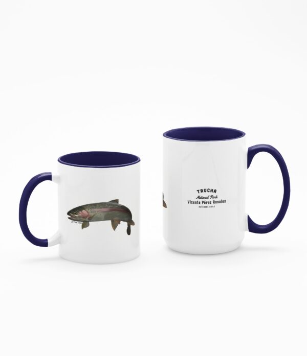 TazaT 11 15 Oz Azul Taza Trucha